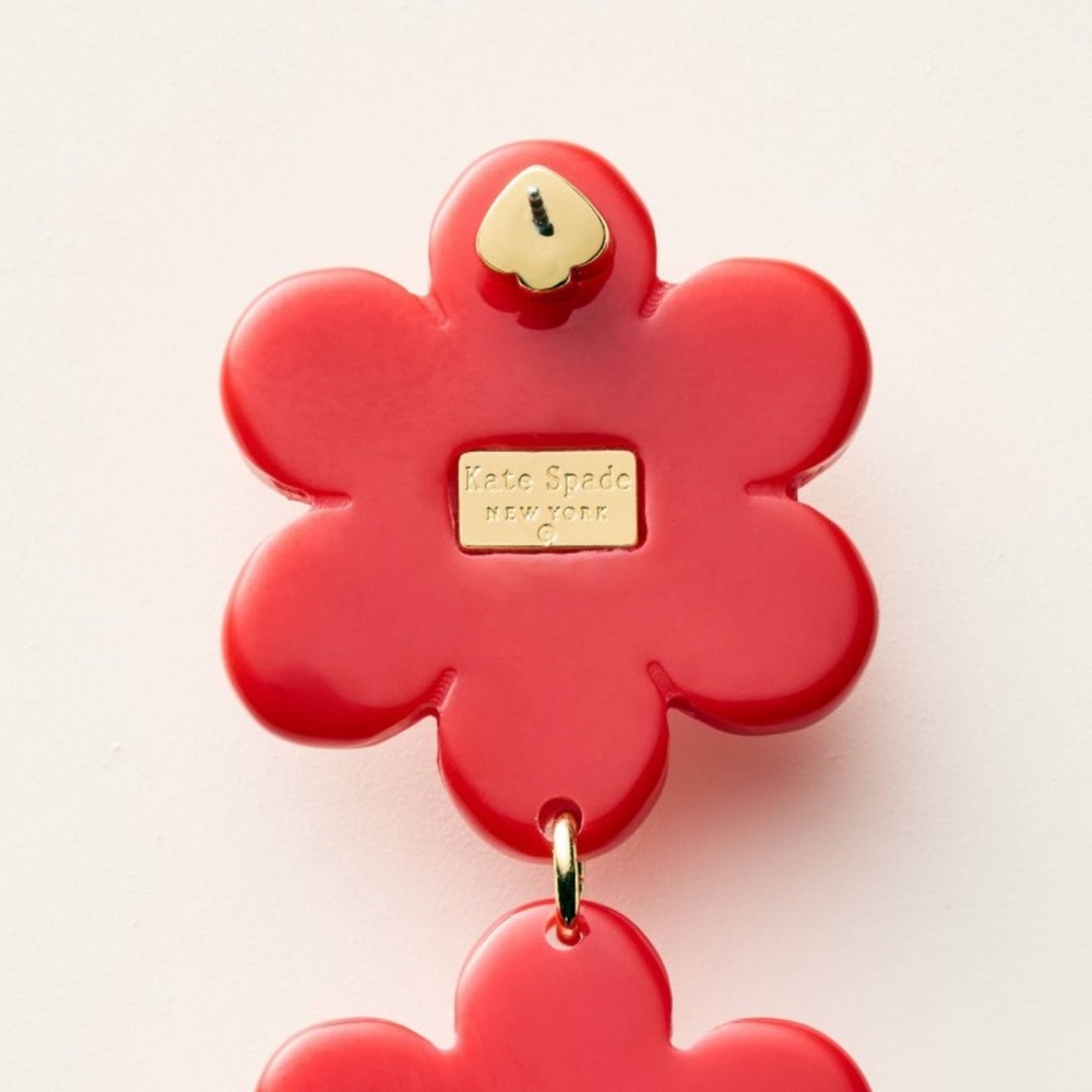 kate spade new york x Target - Red Floral Dangle Earrings - Picture 4 of 10